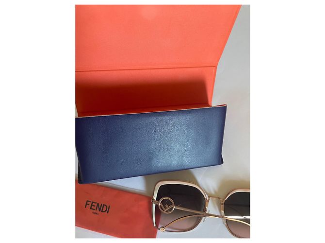 Óculos de sol Fendi FF 0294/S Oversized Marrom Rosa Bege - vista 13