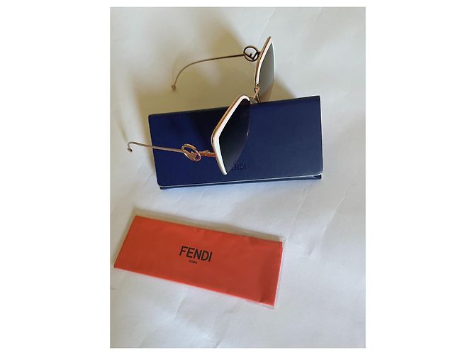 Óculos de sol Fendi FF 0294/S Oversized Marrom Rosa Bege - vista 15