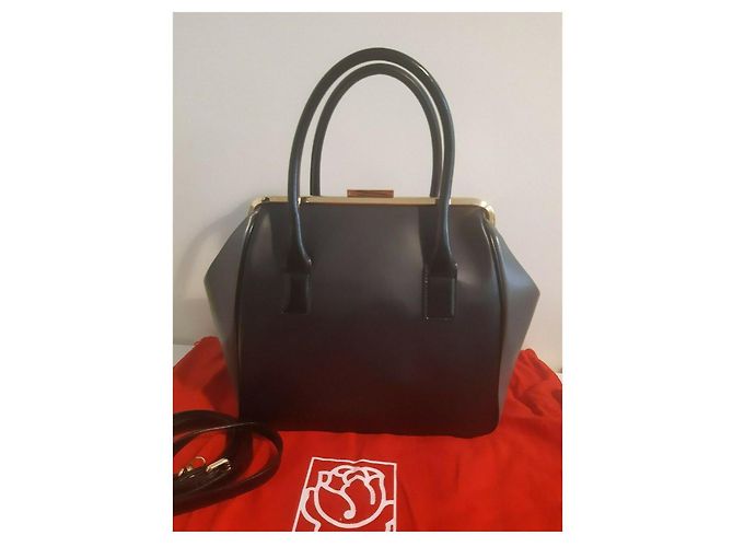 Borsa a mano Braccialini Clio in pelle Rosa Nero Grigio Multicolore - vista 2