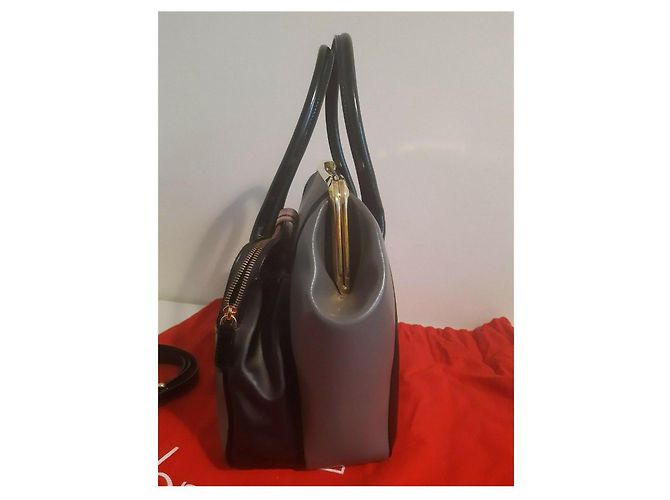 Borsa a mano Braccialini Clio in pelle Rosa Nero Grigio Multicolore - vista 4
