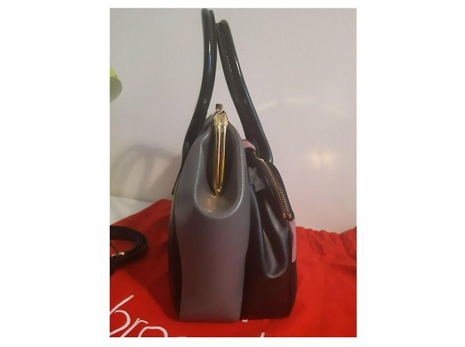 Borsa a mano Braccialini Clio in pelle Rosa Nero Grigio Multicolore - vista 5