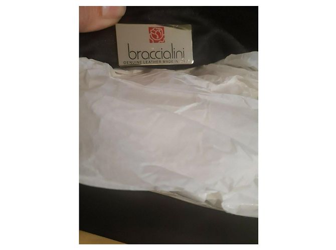 Borsa a mano Braccialini Clio in pelle Rosa Nero Grigio Multicolore - vista 7