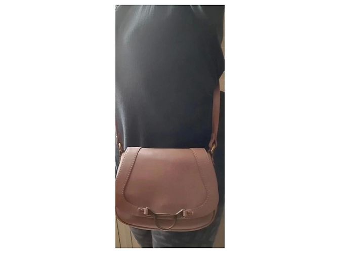 Autre Marque Borsa a tracolla in pelle rosa lilla - vista 3