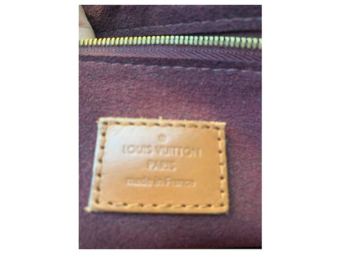 Borsa a mano Louis Vuitton Greenwich Damier tela e pelle marrone - vista 10
