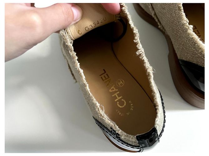 Chanel Schnürsenkel Oxfords Beige - Ansicht 9