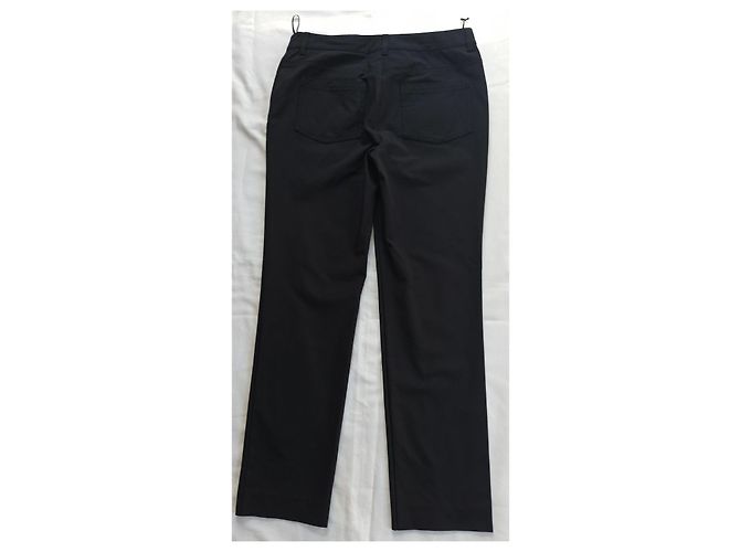 Cambon Pantalones Chanel Uniform Negros de Algodón - vista 2