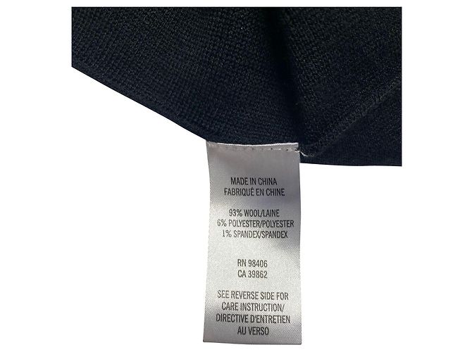 Theory T-Shirt Midikleid aus schwarzer Wolle - Ansicht 3