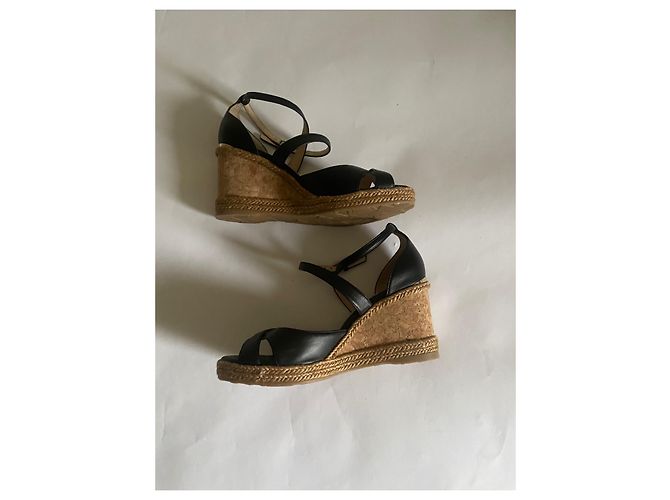 Mule con zeppa Jimmy Choo in pelle nero beige - vista 11