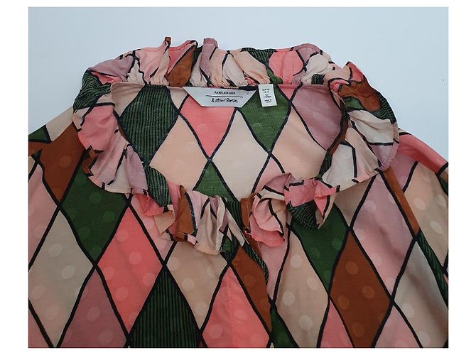 Top camisa de viscosa & Other Stories Multicolor - vista 4