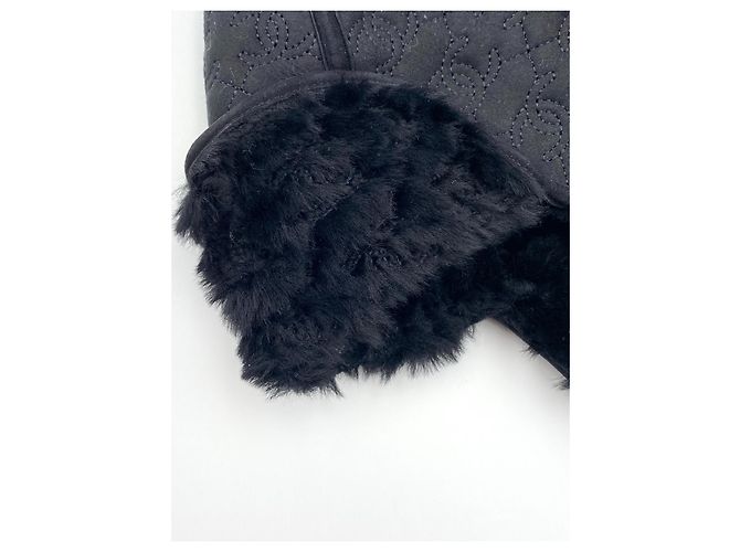 Chapéu de aviador Chanel preto shearling de mouton - vista 5