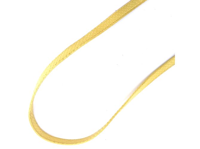 Sac à main Dior jaune en peau de python - vue 12