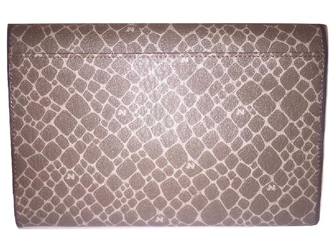 NINA RICCI serviette vintage Marron Beige - vue 10