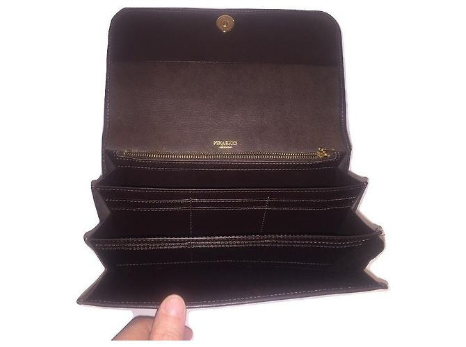 NINA RICCI serviette vintage Marron Beige - vue 5