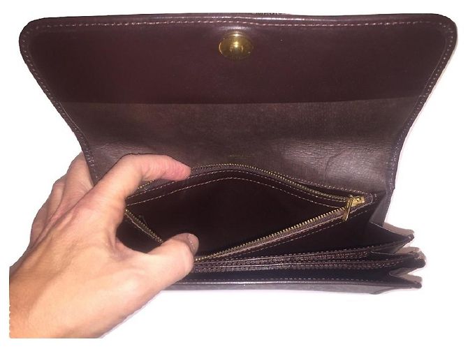 NINA RICCI serviette vintage Marron Beige - vue 7