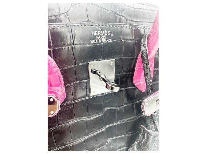 Hermès herms birkiN 35 Schwarz Pink - Ansicht 15