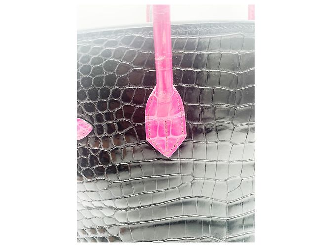 Hermès herms birkiN 35 Schwarz Pink - Ansicht 19