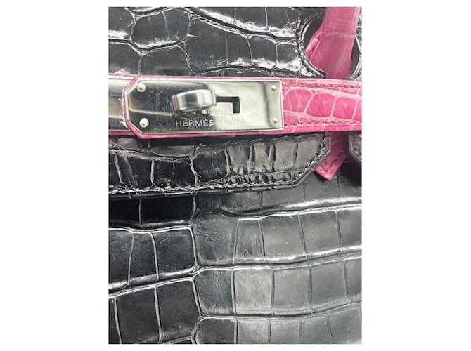Hermès herms birkiN 35 Schwarz Pink - Ansicht 3
