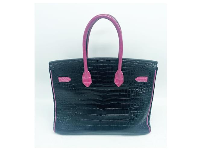 Hermès herms birkiN 35 Schwarz Pink - Ansicht 5