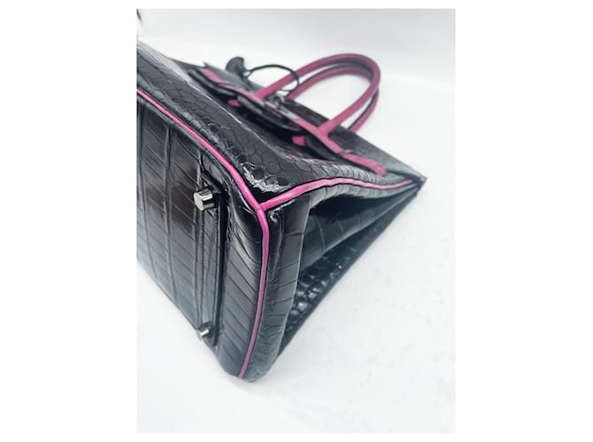 Hermès herms birkiN 35 Schwarz Pink - Ansicht 8