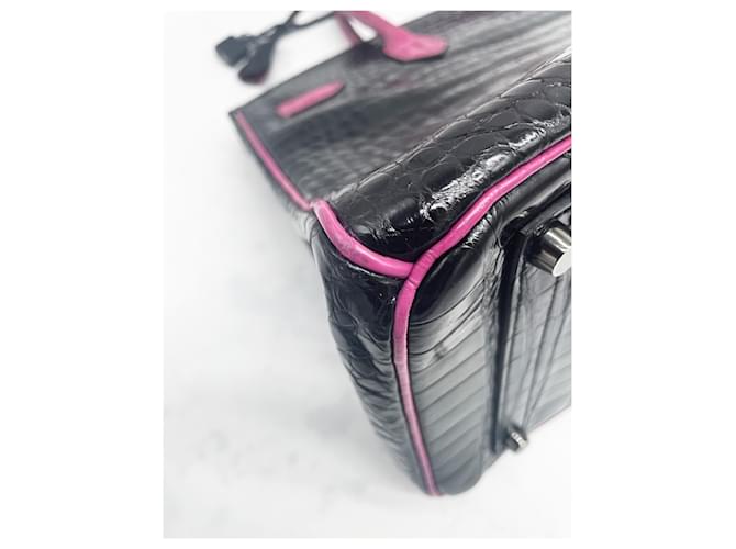 Hermès herms birkiN 35 Schwarz Pink - Ansicht 9