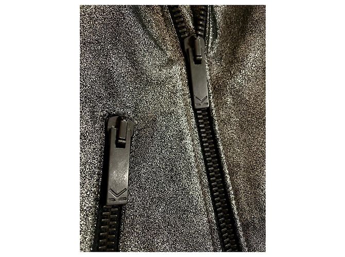 Karl Lagerfeld Lederjacke Perfecto in Silber - Ansicht 12