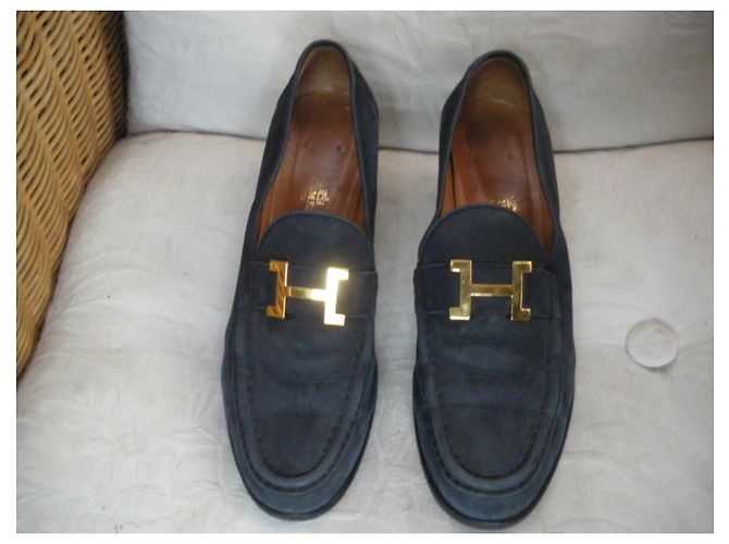 Hermès bailarinas Azul oscuro - vista 2