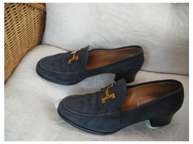 Hermès bailarinas Azul oscuro - vista 3