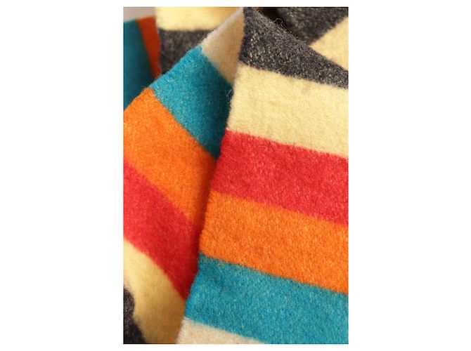 Mads Norgaard Striped Multicolour Wool Scarf Multiple colors - view 2