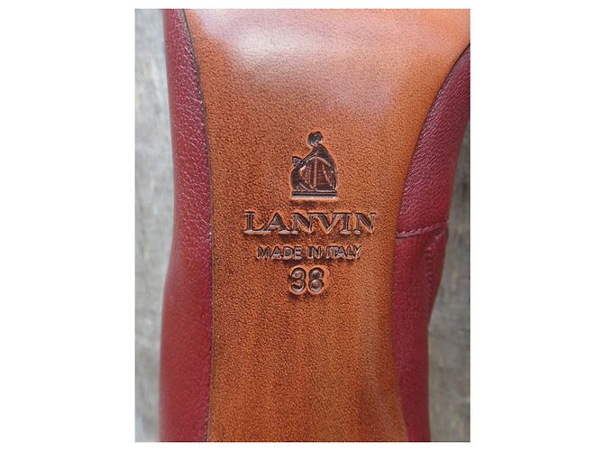 Lanvin Talla de botas bajas Lavin 38 Castaño - vista 5