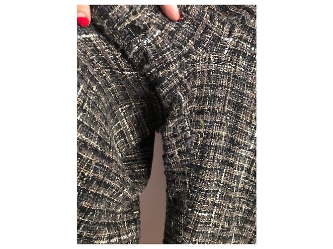 Chanel terninho Marrom Preto Bege - vista 10