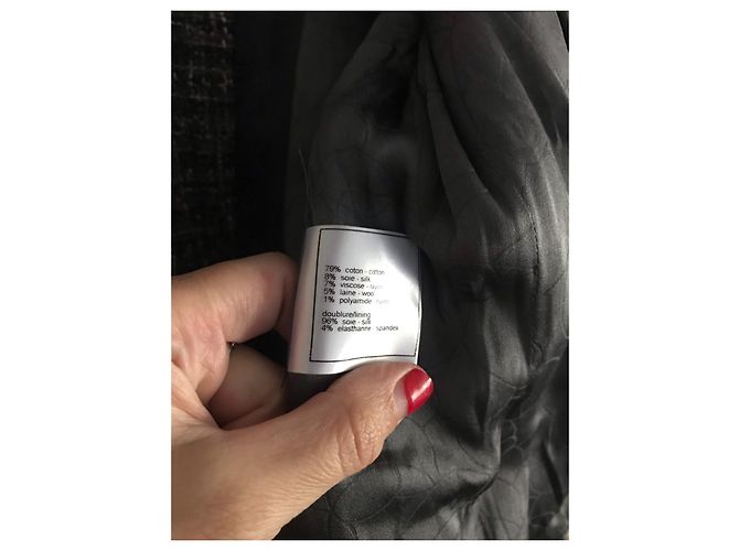 Chanel terninho Marrom Preto Bege - vista 12