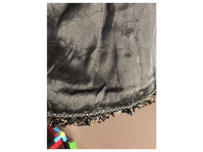Chanel terninho Marrom Preto Bege - vista 13