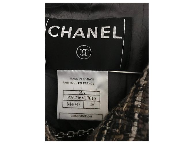 Chanel terninho Marrom Preto Bege - vista 14