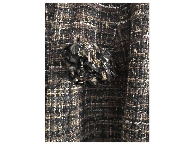 Chanel terninho Marrom Preto Bege - vista 16