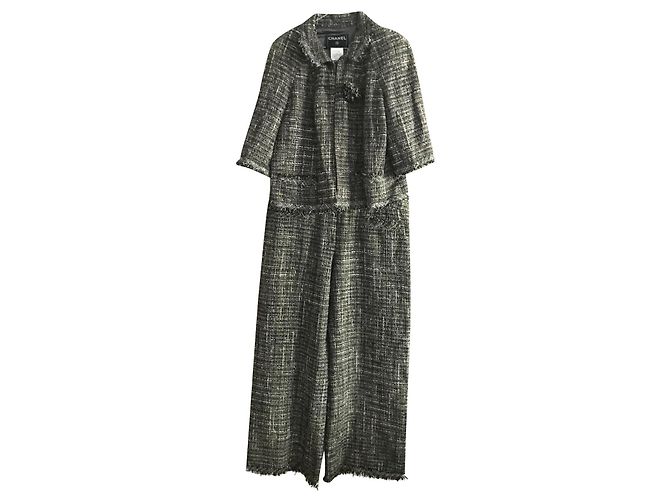 Chanel terninho Marrom Preto Bege - vista 2
