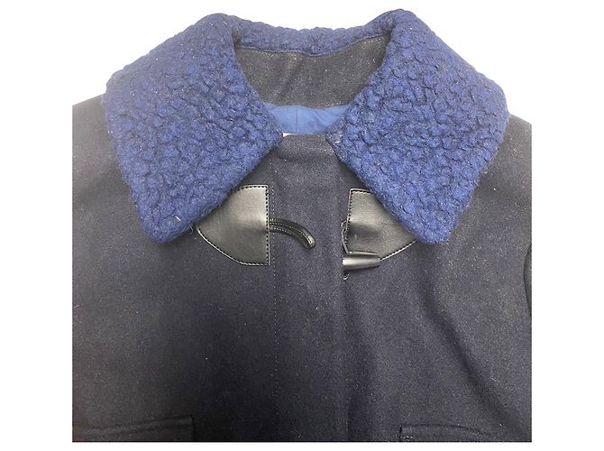 See by Chloé See by Chloe Wintermantel aus marineblauem Polyester - Ansicht 3