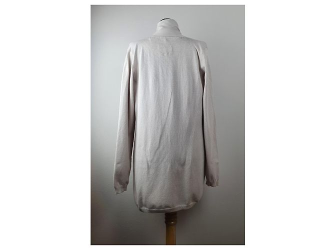 Autre Marque Timo Strickjacke Beige Mohair und Pailletten Größe S - Ansicht 3