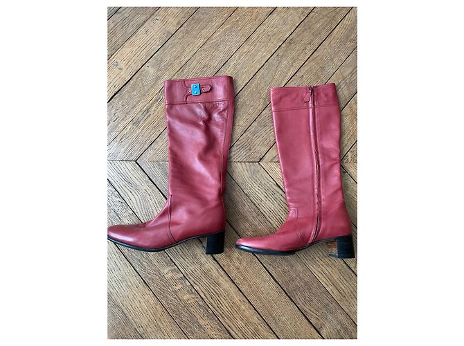Hermès Lederstiefel Bordeaux 37.5 - Ansicht 2