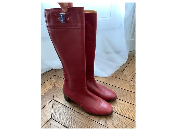 Hermès Lederstiefel Bordeaux 37.5 - Ansicht 3