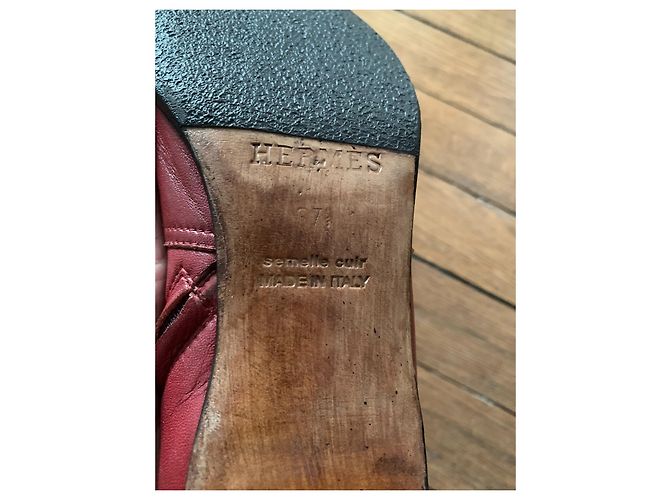 Hermès Lederstiefel Bordeaux 37.5 - Ansicht 5