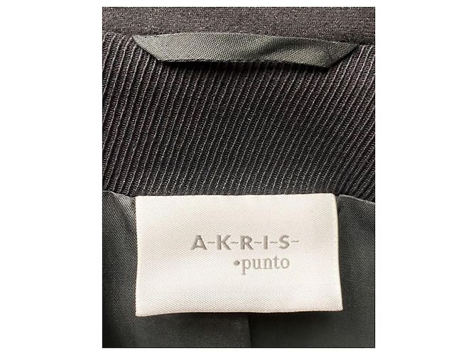 Abrigo Akris Punto de lana negra - vista 4