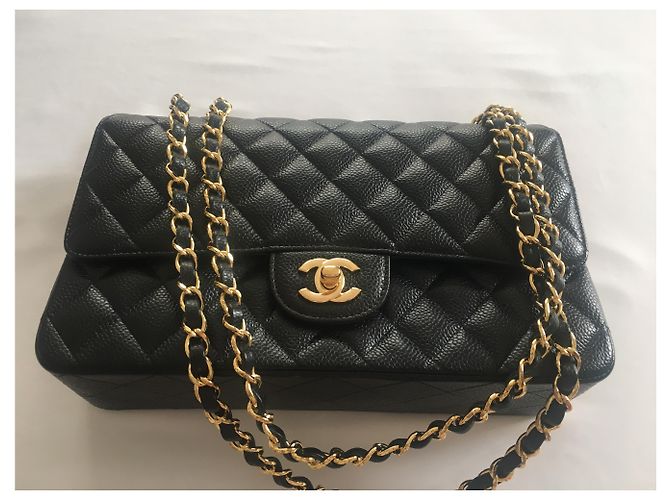 2.55 Chanel Pelle di vitello martellata senza tempo Nero - vista 3