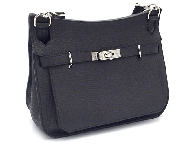 Hermès Jypsiere 26 borsa in TC nero con PHW - vista 3