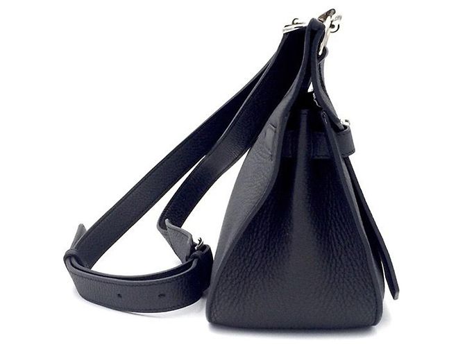 Hermès Jypsiere 26 borsa in TC nero con PHW - vista 6