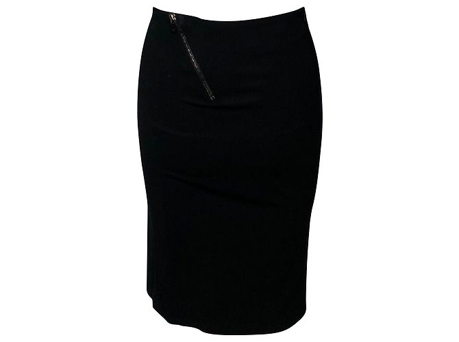 Jupe crayon Alexander McQueen en polyester noir - vue 2