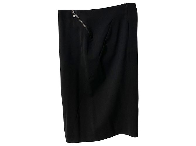 Jupe crayon Alexander McQueen en polyester noir - vue 3
