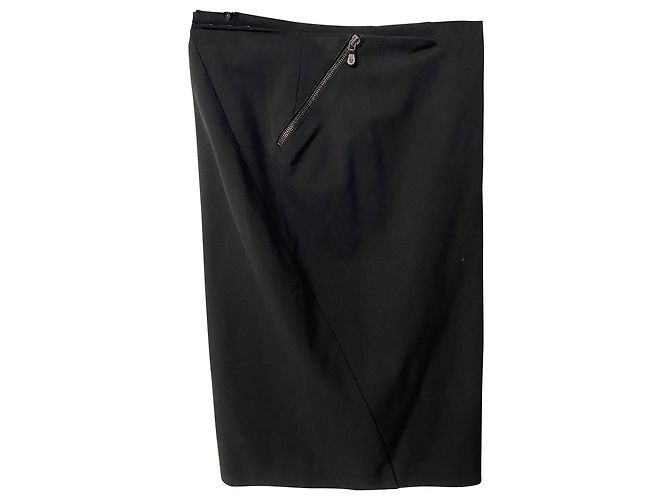 Jupe crayon Alexander McQueen en polyester noir - vue 4