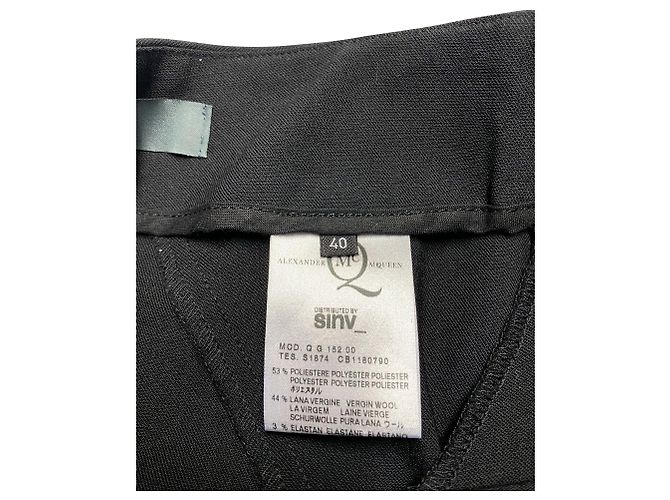 Jupe crayon Alexander McQueen en polyester noir - vue 6