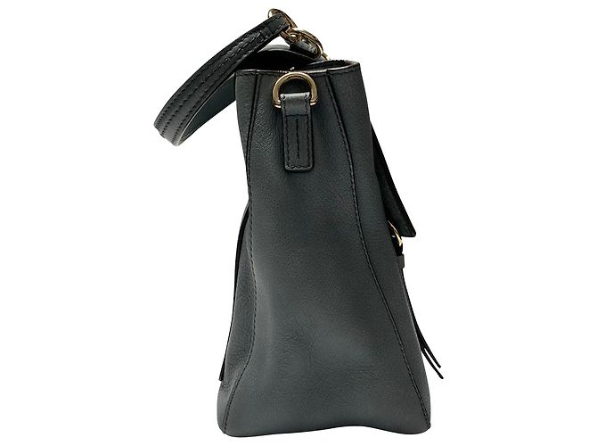 Borsa a spalla Chloé Faye in pelle di vitello Blu Grigio - vista 3