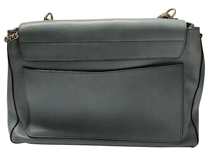 Borsa a spalla Chloé Faye in pelle di vitello Blu Grigio - vista 4